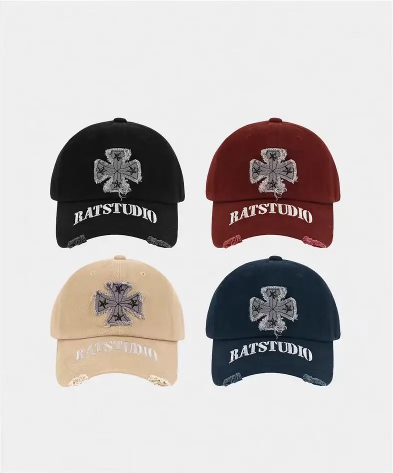Maroon Cross-Shaped Korean Duckbill Cap for Large Head — feature 5