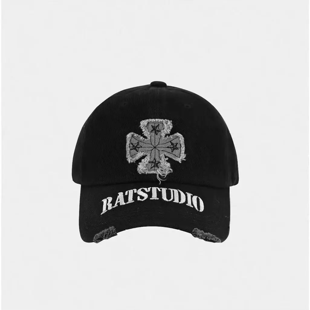 Maroon Cross-Shaped Korean Duckbill Cap for Large Head — feature 7