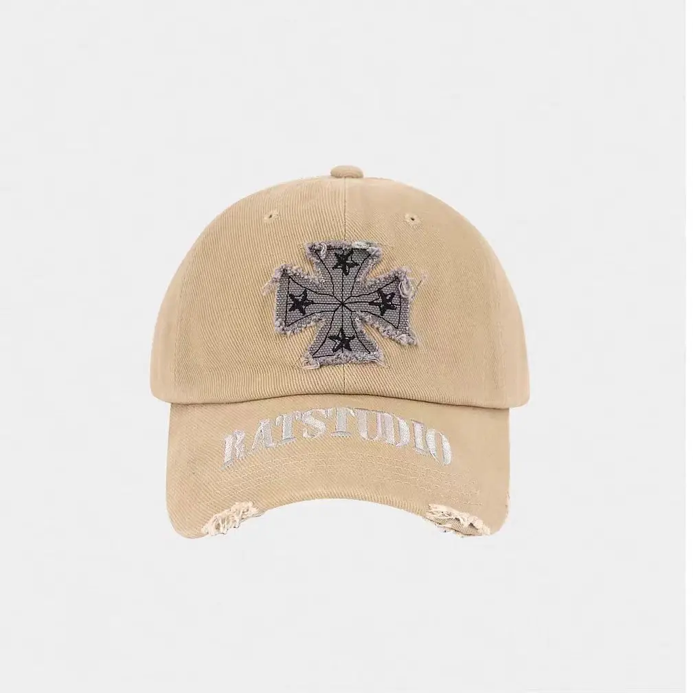 Maroon Cross-Shaped Korean Duckbill Cap for Large Head — feature 8