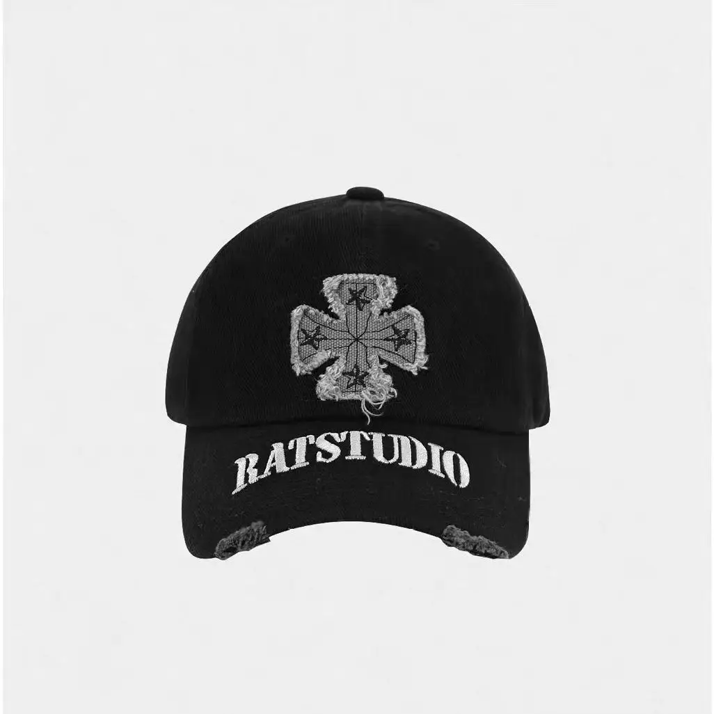 Maroon Cross-Shaped Korean Duckbill Cap for Large Head - Image 5