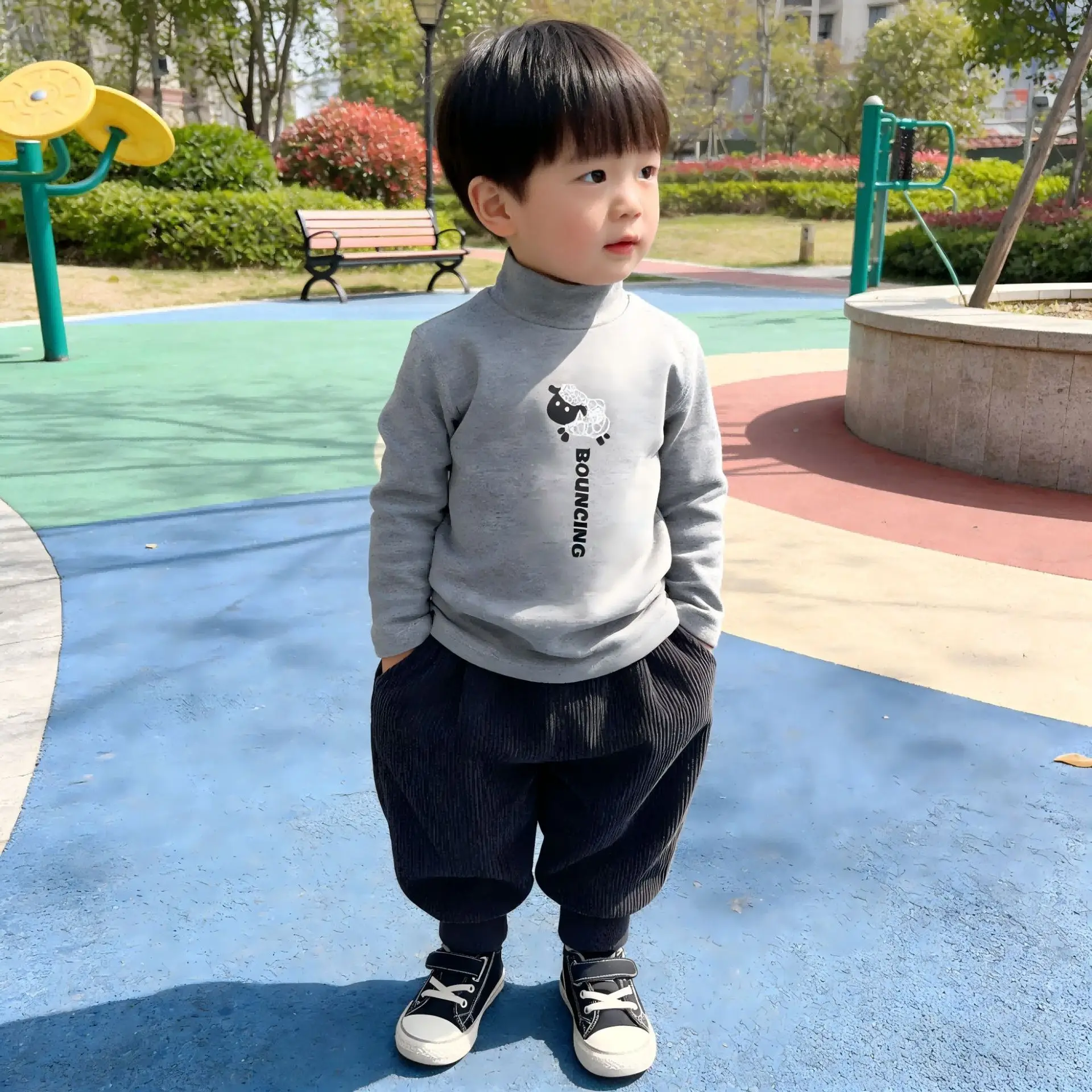 Children's Striped Cotton Long Sleeve T-Shirt — feature 1