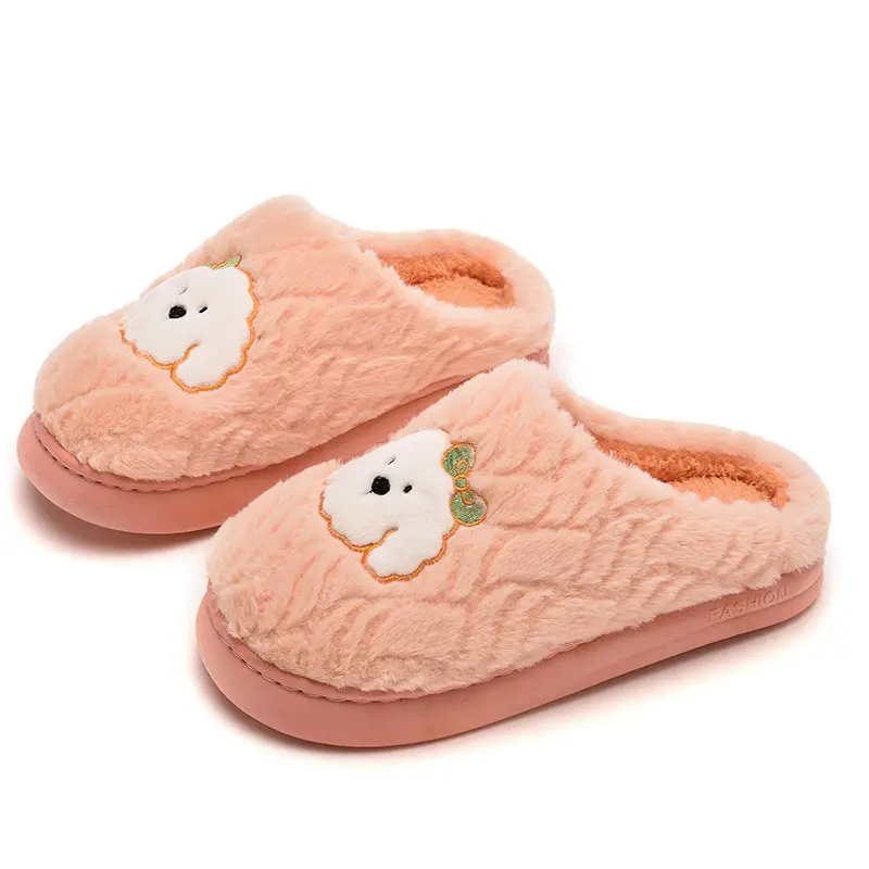 Qida Shun Couple Cotton Slippers Winter New Indoor and Outdoor Plush Cotton Shoes Thickeneded Warm Plush Cotton Slippers Wholesale - Image 7