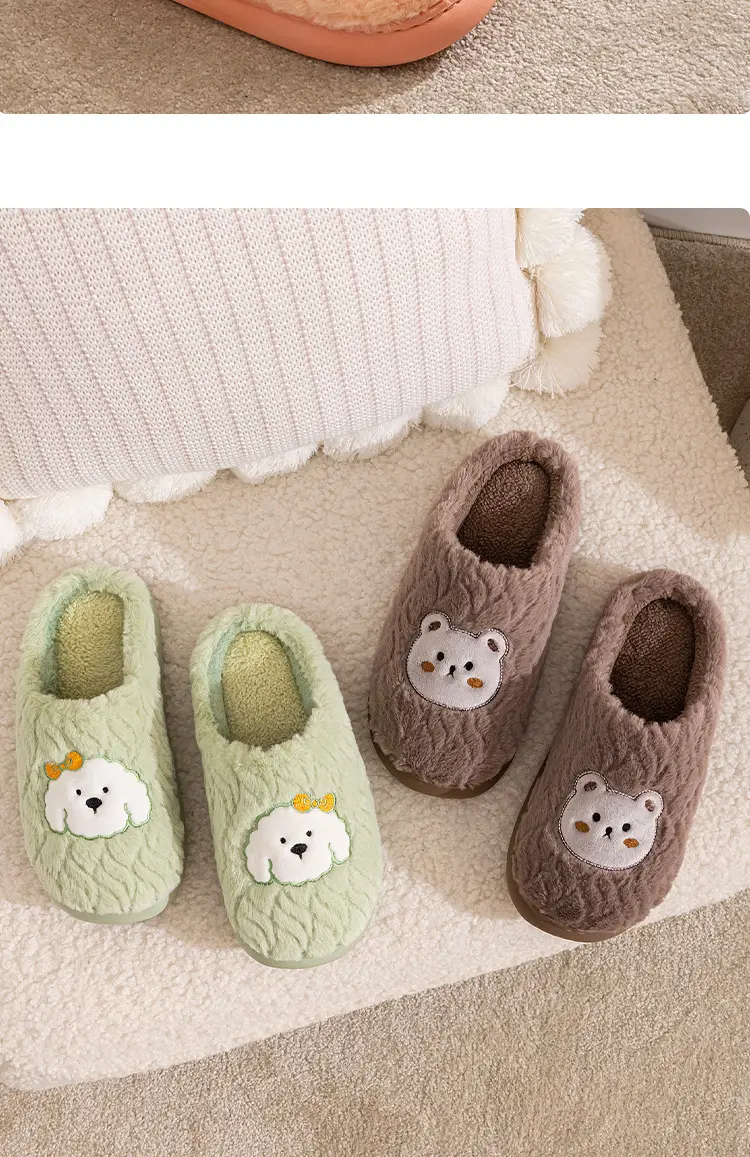 Qida Shun Couple Cotton Slippers Winter New Indoor and Outdoor Plush Cotton Shoes Thickeneded Warm Plush Cotton Slippers Wholesale — feature 15