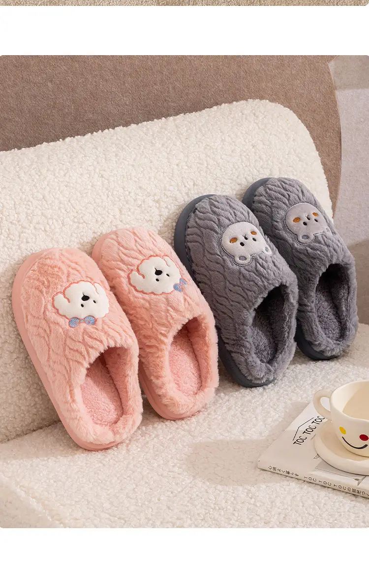 Qida Shun Couple Cotton Slippers Winter New Indoor and Outdoor Plush Cotton Shoes Thickeneded Warm Plush Cotton Slippers Wholesale — feature 16