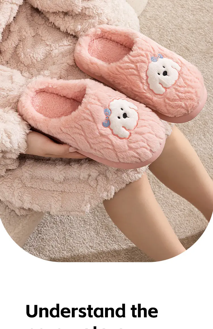 Qida Shun Couple Cotton Slippers Winter New Indoor and Outdoor Plush Cotton Shoes Thickeneded Warm Plush Cotton Slippers Wholesale — feature 3