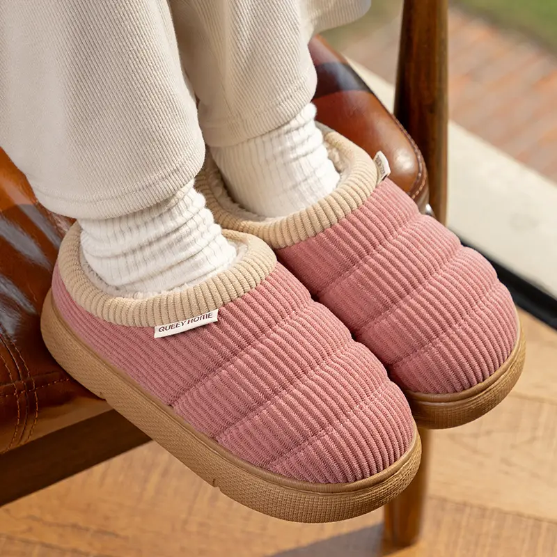 Non-Slip Cotton Slippers for Women for Winter Outdoor Wear 2026 New Style Indoor Home Thick-Soled Anti-Odor Fleece-Lined Warm Shoes for the Elderly Men - Image 6