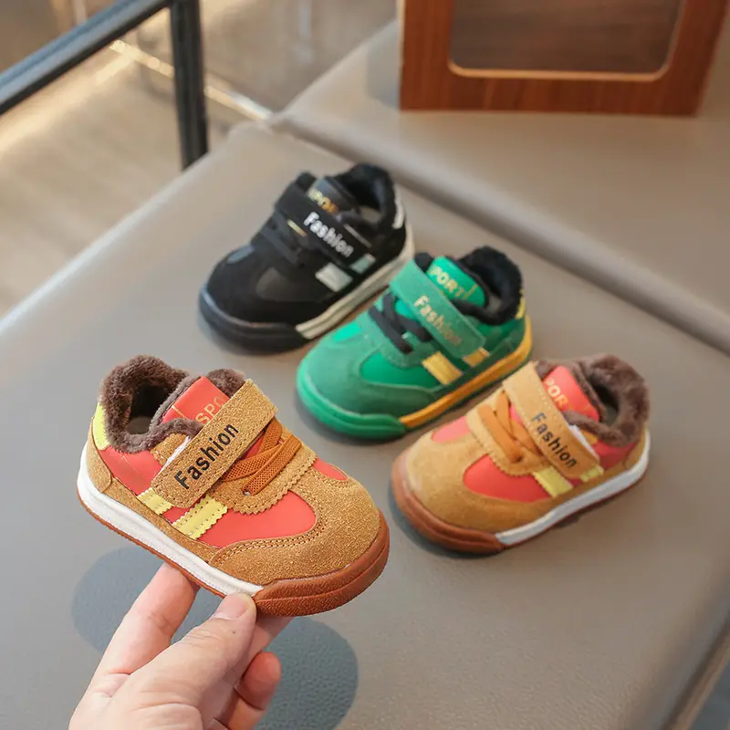 Winter Fleece Baby Shoes for 1-2Yrs Soft Non-Slip