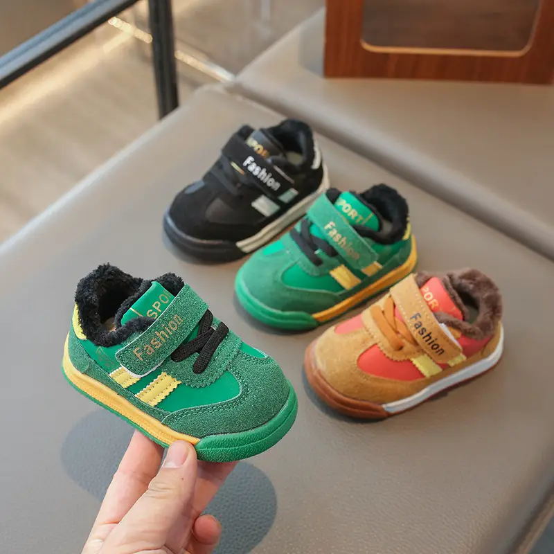 Winter Fleece Baby Shoes for 1-2Yrs Soft Non-Slip