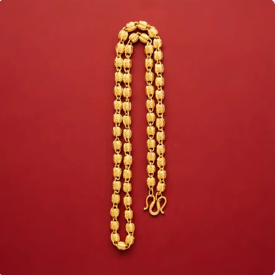 [Take on Delivery] Vietnam Sand Gold Men's Hip-Hop Fashion Domineering Boss Necklace Snake Bone Chain