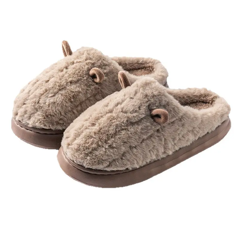 2025 New Plush Cotton Slippers for Women Winter Indoor Home Men's Thickened Warm Couple Home Cotton Slippers Wholesale - Image 10