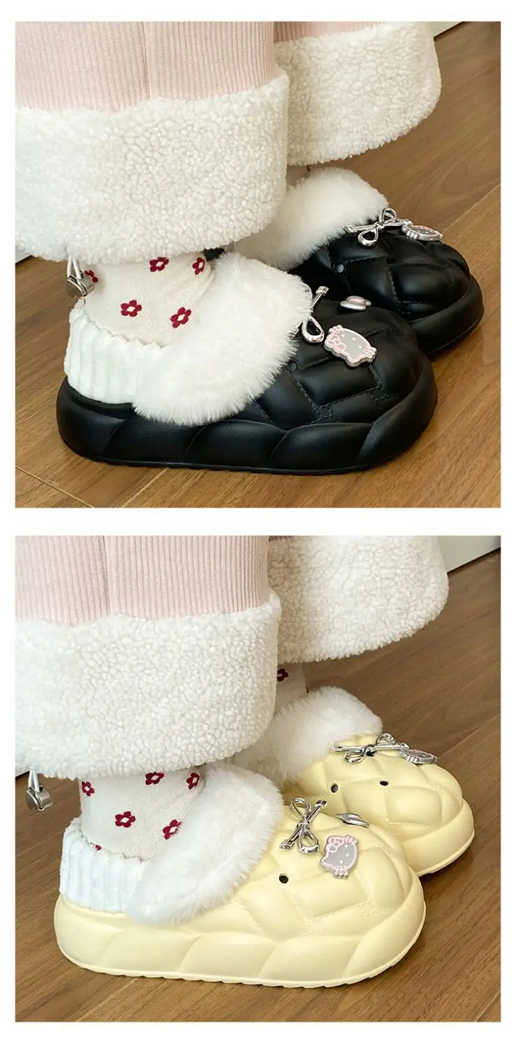 Pink Faux Fur Winter Slippers for Women — feature 16