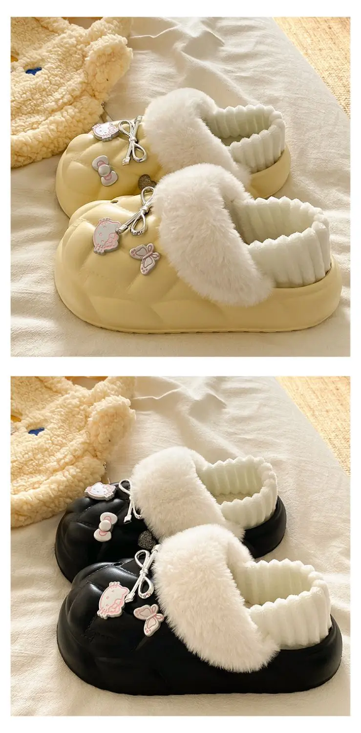 Pink Faux Fur Winter Slippers for Women — feature 20
