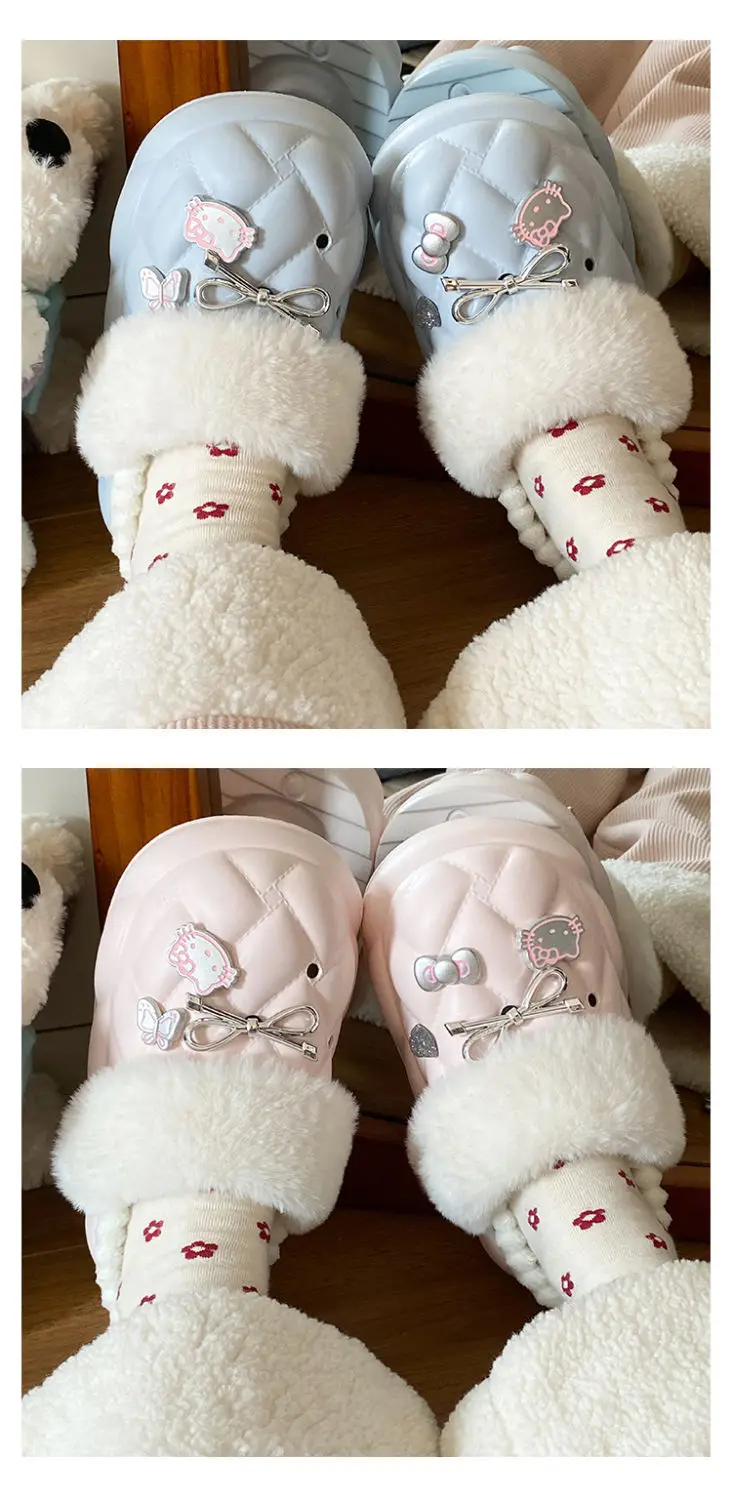 Pink Faux Fur Winter Slippers for Women — feature 23