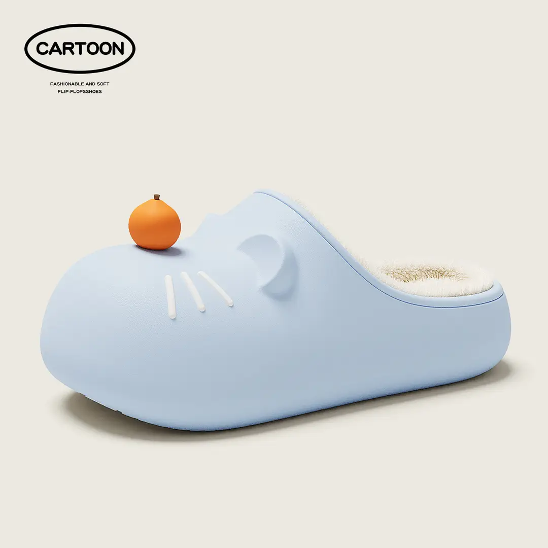 Parent-Child Cotton Slippers for Women Winter Indoor Baotou Fleece-Lined Warm Household Non-Slip Waterproof Soft-Soled Cotton Slippers for Women Wholesale - Image 6