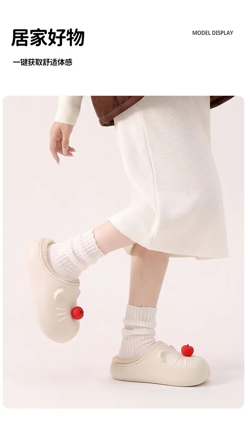 Parent-Child Cotton Slippers for Women Winter Indoor Baotou Fleece-Lined Warm Household Non-Slip Waterproof Soft-Soled Cotton Slippers for Women Wholesale — feature 37