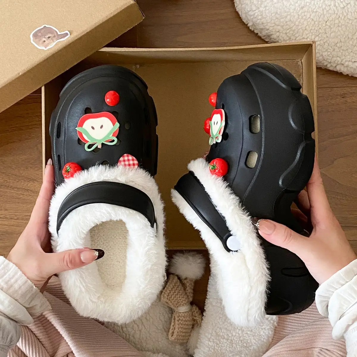 Winter Warm Detachable Clogs for Girls — feature 33