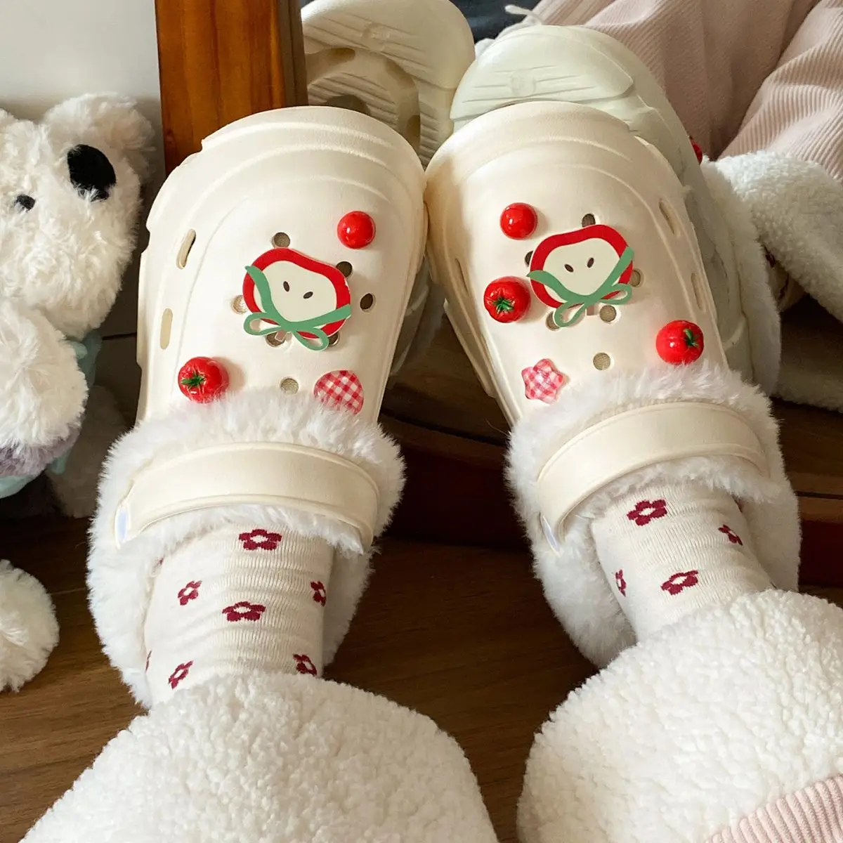 Winter Warm Detachable Clogs for Girls — feature 35
