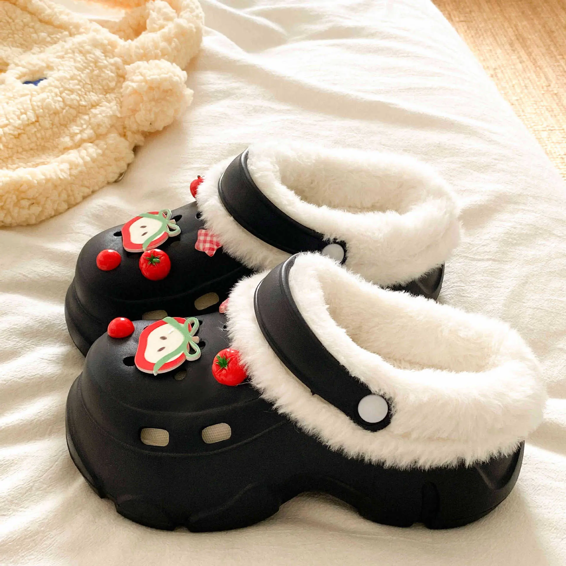 Winter Warm Detachable Clogs for Girls - Image 2