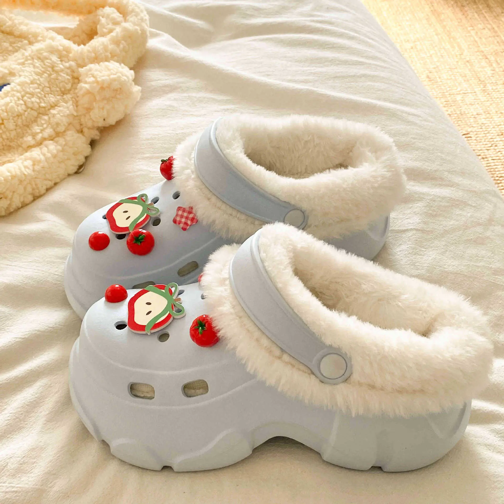 Winter Warm Detachable Clogs for Girls - Image 3