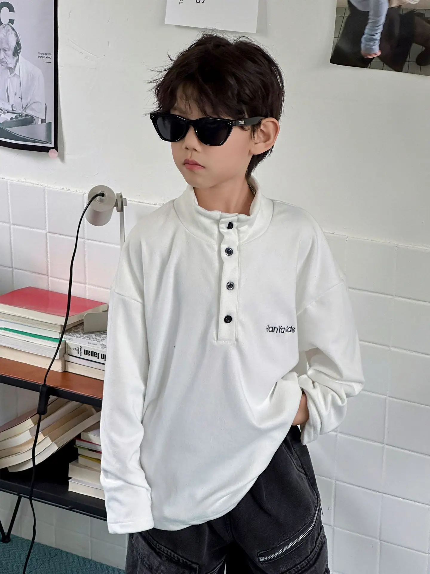 Kids Sweatshirt Set Black Long Sleeve 2025 Winter - Image 8