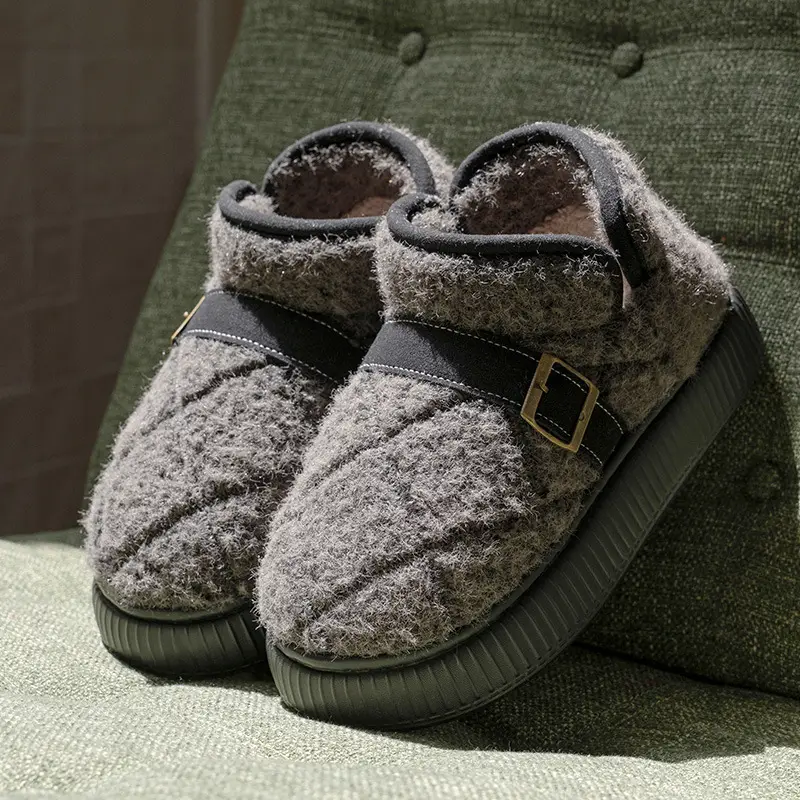2025 New Cotton Slippers for Women Winter Bag Heel Thick Sole Indoor Comfortable Couple Home Warm Non-Slip Outer Wear Cotton Shoes - Image 5