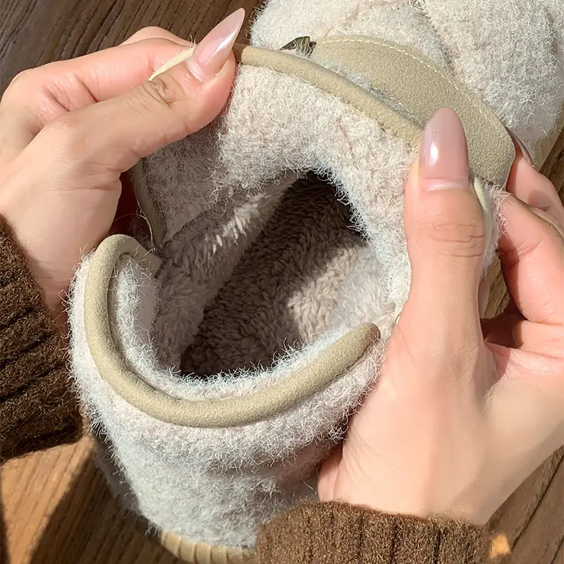 2025 New Cotton Slippers for Women Winter Bag Heel Thick Sole Indoor Comfortable Couple Home Warm Non-Slip Outer Wear Cotton Shoes - Image 6