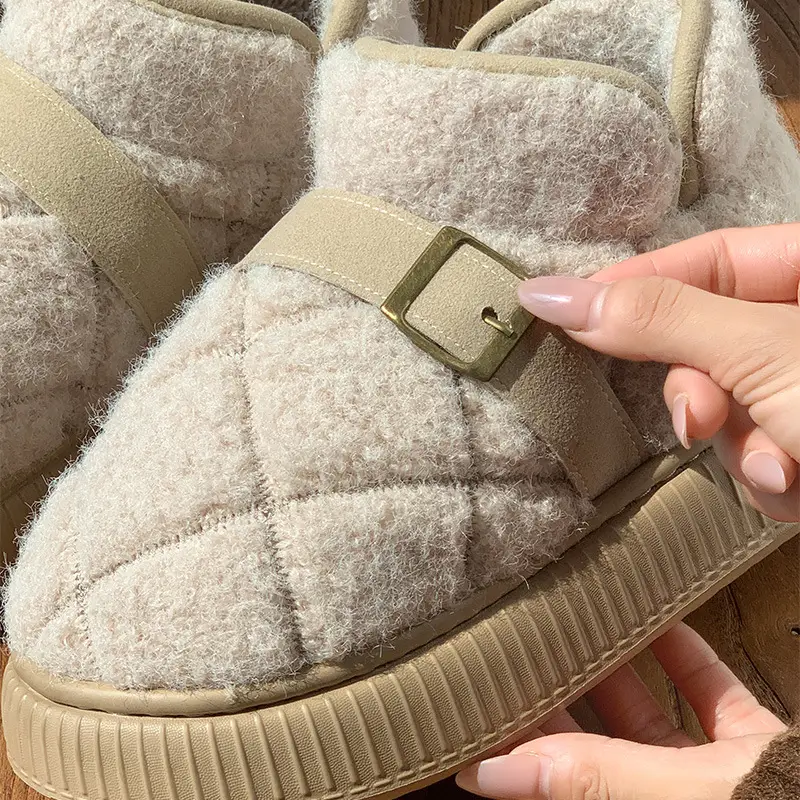 2025 New Cotton Slippers for Women Winter Bag Heel Thick Sole Indoor Comfortable Couple Home Warm Non-Slip Outer Wear Cotton Shoes - Image 7