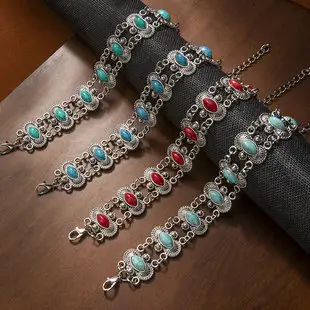 Personalized Flower and Leaf Multi-Layer Open Bracelet for Women, Ins-Style Metal Arm Ring with Diamonds, Adjustable and High-End Bracelet — feature 5