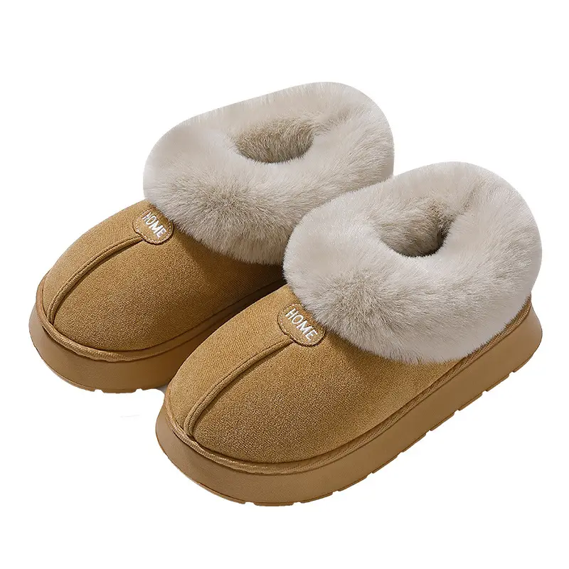 Women's Winter Cotton Slippers with Heel, Plush and Thickened for Warmth, Non-Slip, Men's Winter Home Cotton Shoes, Wholesale for Men - Image 8