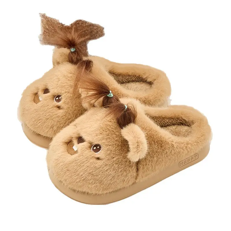 Women Cotton Plush Slippers Winter 2025 - Image 7