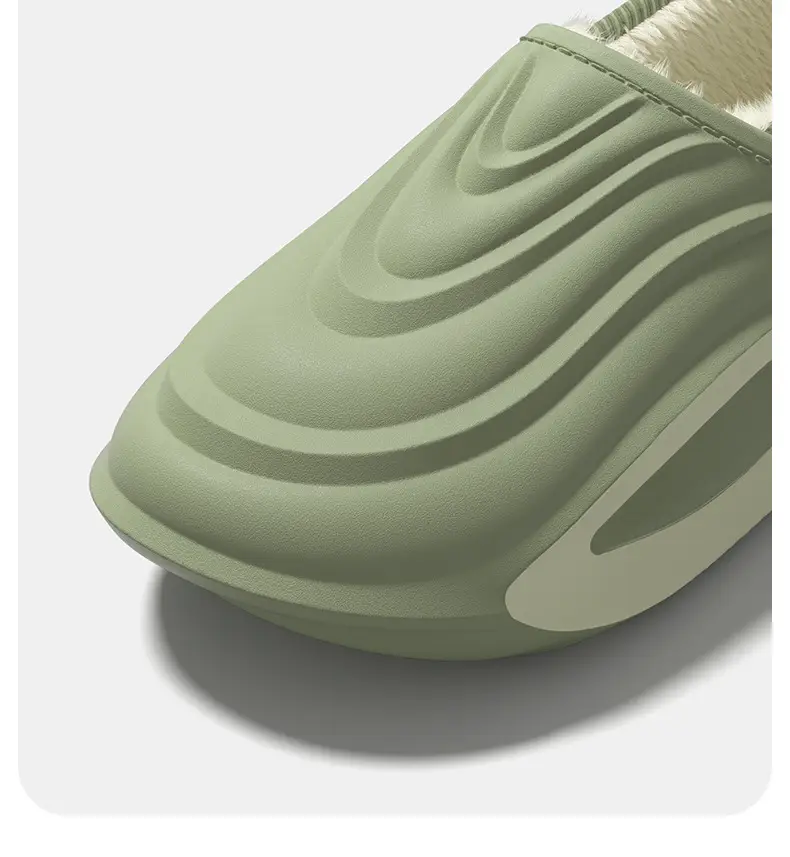Waterproof Cotton Slippers for Men in Winter with Heel Indoor Home Non-Slip Thick Sole Warm Fleece-Lined Women's Cotton Shoes for Men to Wear Outside — feature 13