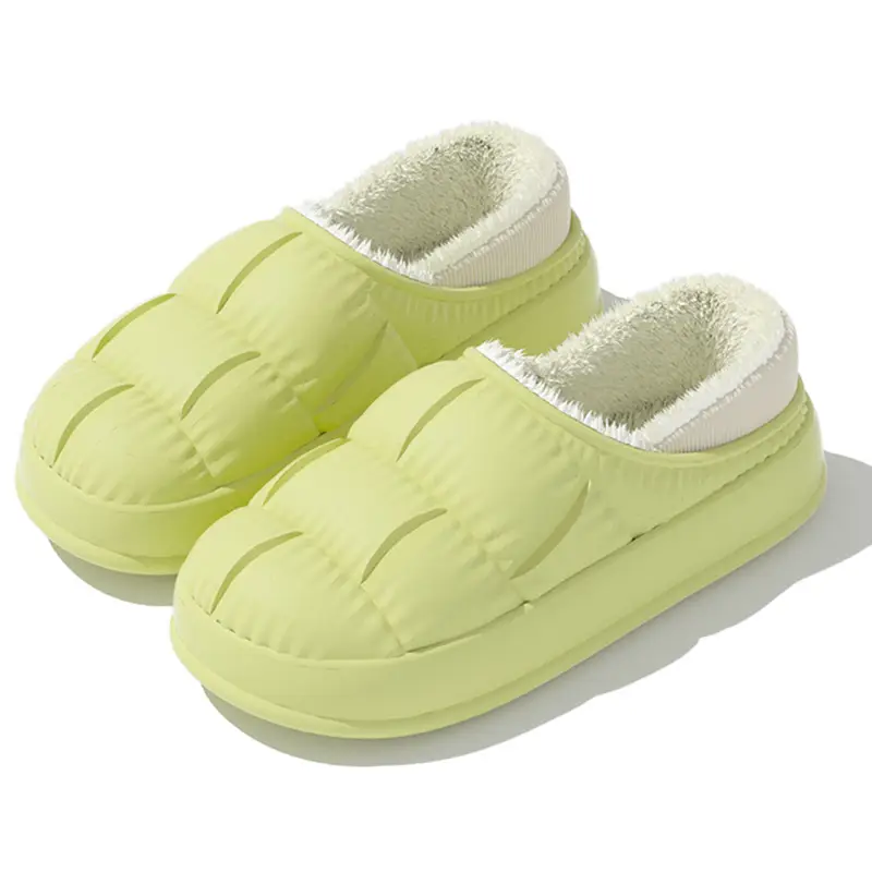 Women Cotton Slipper White Non-Slip Winter