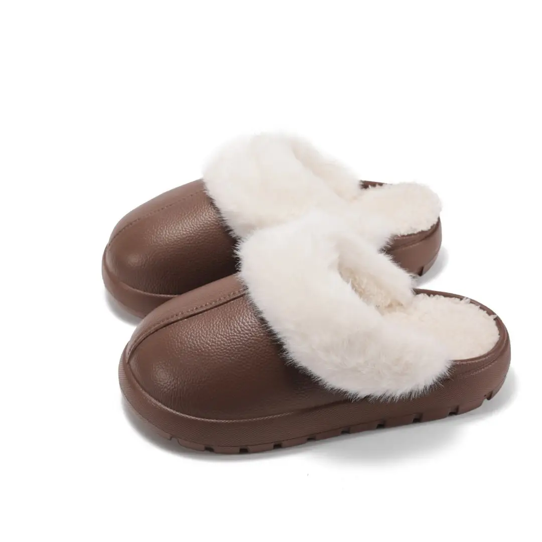 Trendy Thick-Soled Height-Increasing Removable Cotton Slippers for Women 2025 New Popular Autumn and Winter Outdoor Plush Closed-Toe Slippers for Women - Image 10