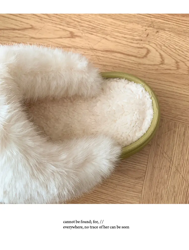 Trendy Thick-Soled Height-Increasing Removable Cotton Slippers for Women 2025 New Popular Autumn and Winter Outdoor Plush Closed-Toe Slippers for Women — feature 26