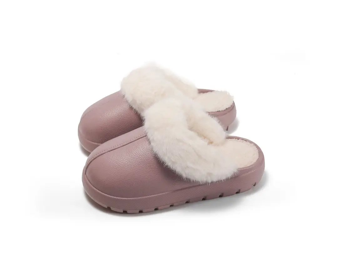 Trendy Thick-Soled Height-Increasing Removable Cotton Slippers for Women 2025 New Popular Autumn and Winter Outdoor Plush Closed-Toe Slippers for Women - Image 4