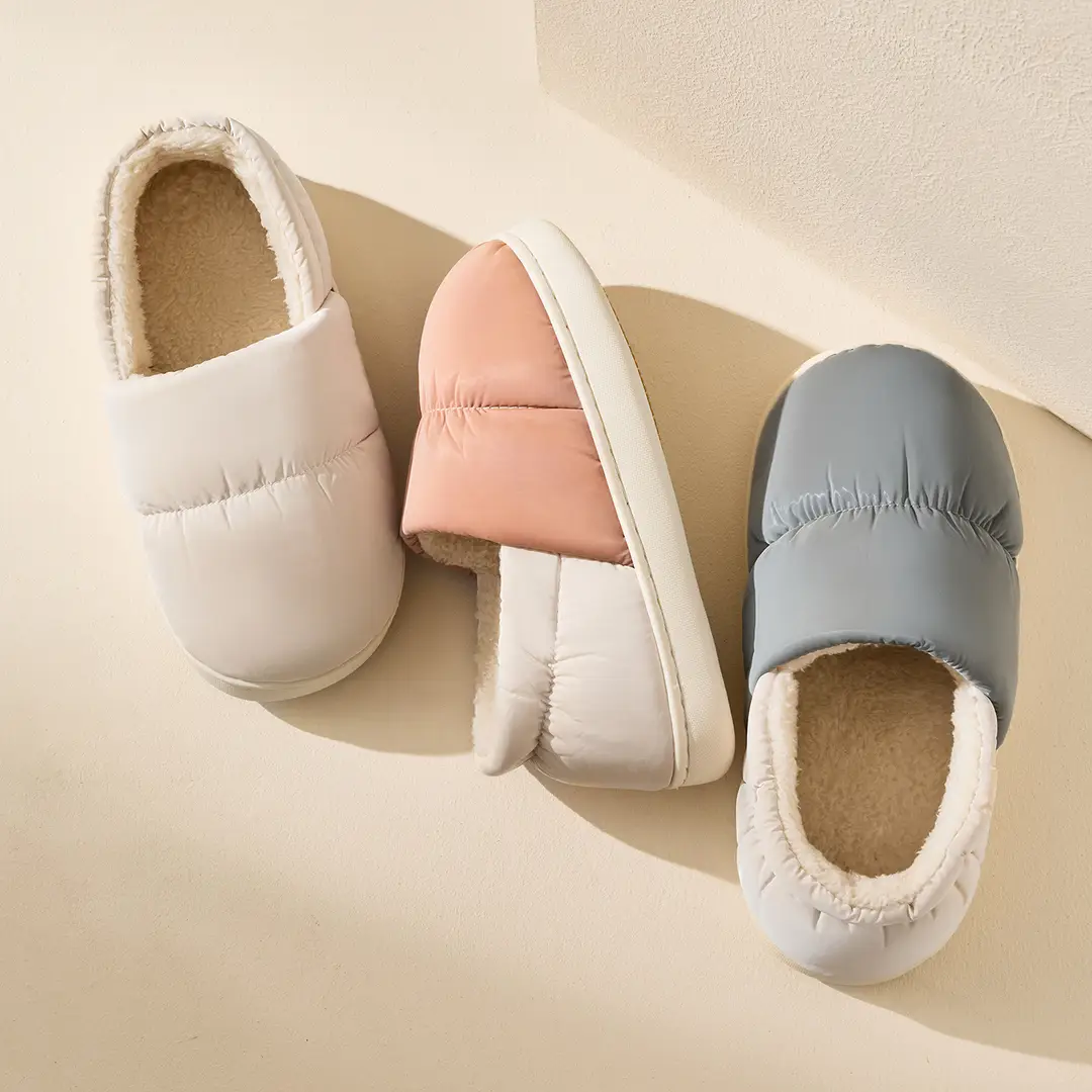 Cotton Slippers for Women Winter 2025 New Indoor Home Warm Waterproof Anti-Slip Antibacterial Home Cotton Shoes for Men Autumn and Winter - Image 8