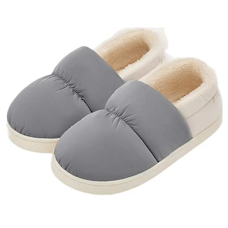 Cotton Slippers for Women Winter 2025 New Indoor Home Warm Waterproof Anti-Slip Antibacterial Home Cotton Shoes for Men Autumn and Winter - Image 10