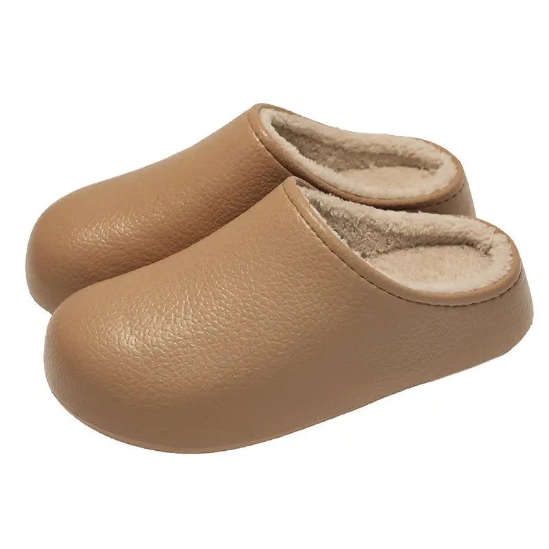 Birkenstock Cotton Slippers for Women's Autumn and Winter Outer Wear 2025 New Velvet Versatile One-Leg Thick-Soled Waterproof Toe-Cap Half Slippers - Image 25