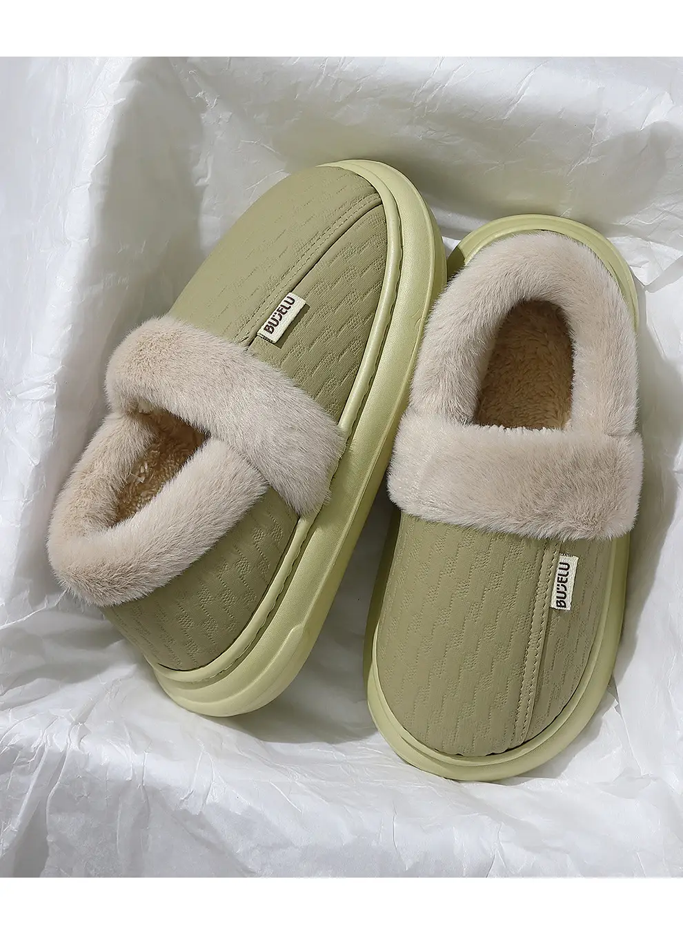 Home Pu Cotton Slippers for Men, Winter Waterproof Slippers for Home Use, Autumn and Winter Non-Slip Outdoor Wear, Warm Cotton Slippers for Women, Wholesale — feature 41
