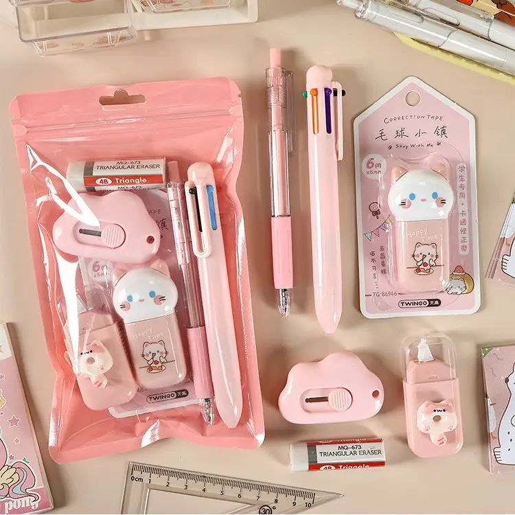 Cute Stationery Set 7-Piece Gift Package, High-Looking Export Cross-Border Popular Gift, Learning Stationery and Souvenir Gift - Image 2