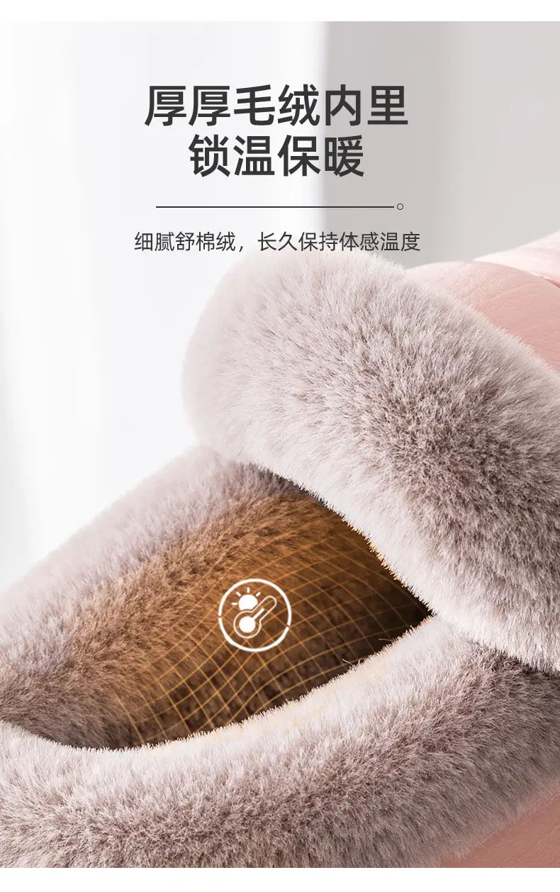 Winter PU Leather Slipper for Men Waterproof Warm — feature 7