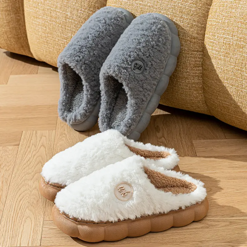Furry Cotton Winter Slippers for Women & Men - Image 7