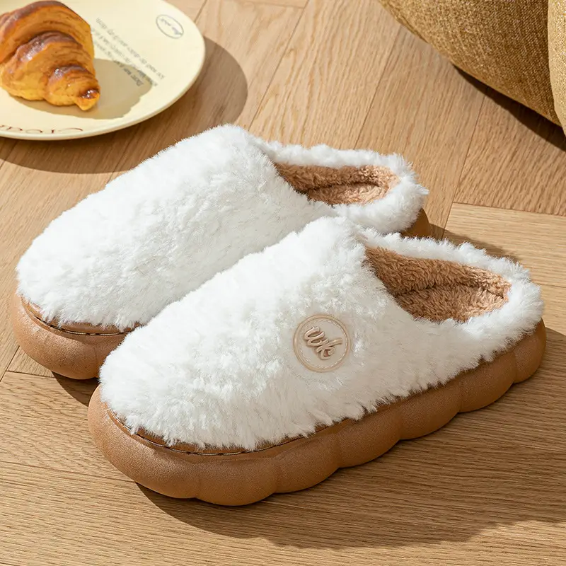 Furry Cotton Winter Slippers for Women & Men - Image 2