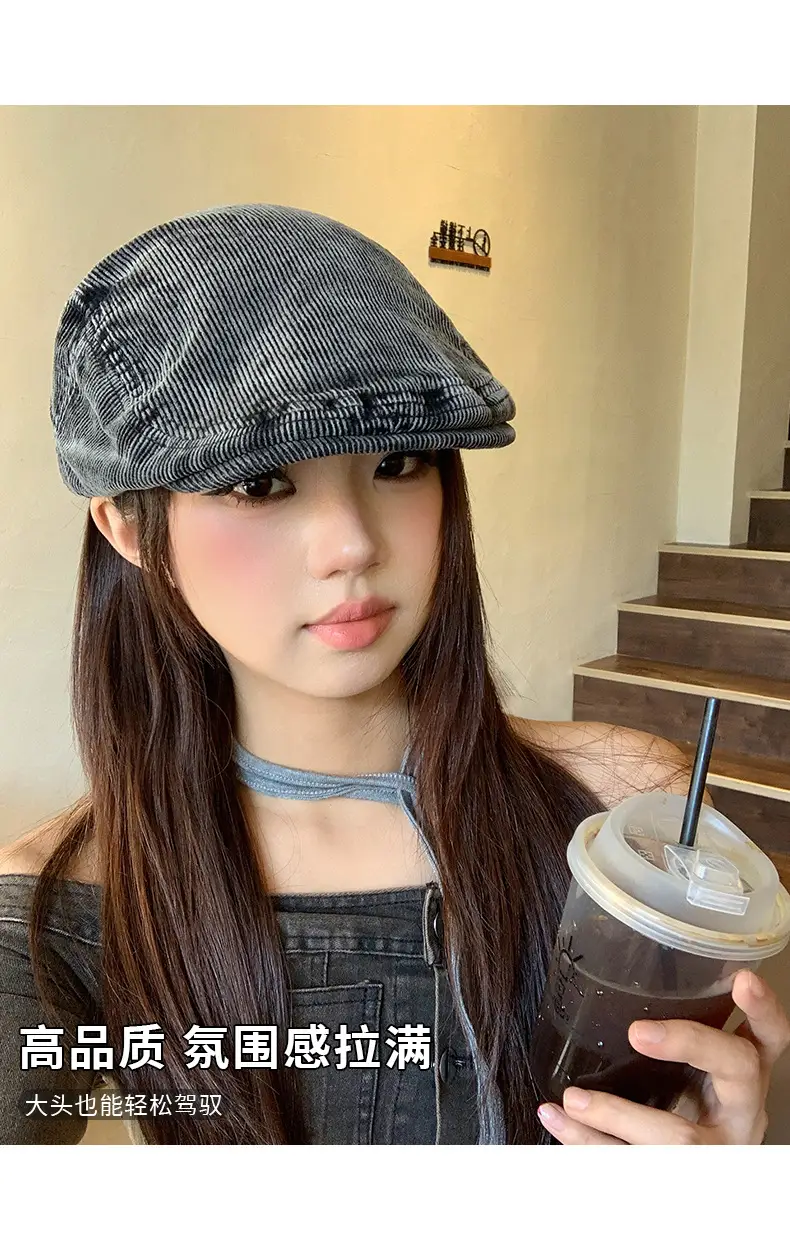 Women Duckbill Beret with Face-Slimming Design — feature 4