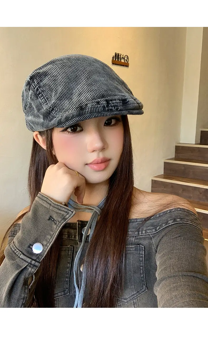 Women Duckbill Beret with Face-Slimming Design — feature 6