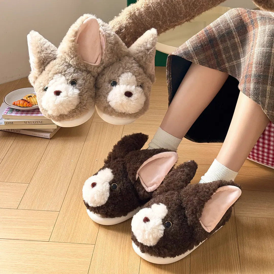 Nanbo Wandevan Plush Cotton Slippers for Women, New Style for Home Indoor Use, Cute Kitten Design, Warm and Non-Slip, Girly Style for Winter - Image 6