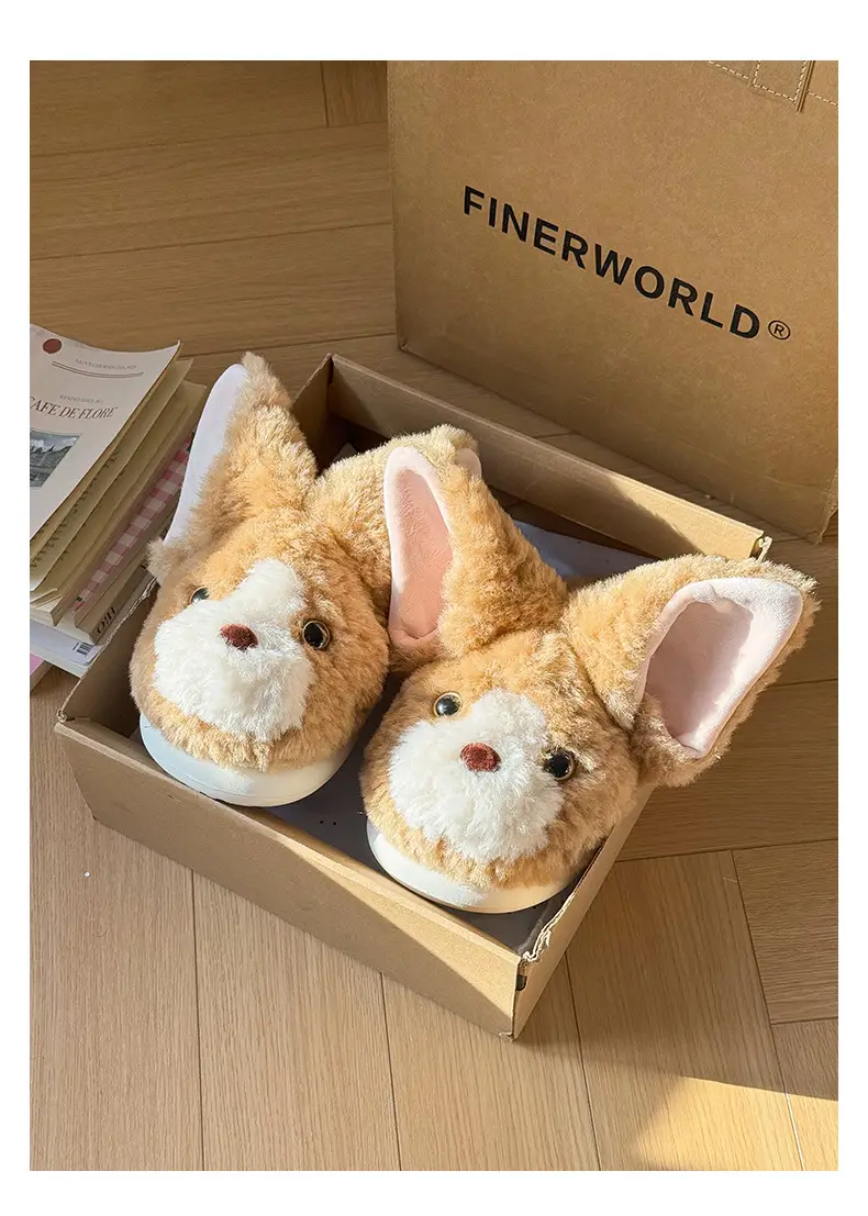 Nanbo Wandevan Plush Cotton Slippers for Women, New Style for Home Indoor Use, Cute Kitten Design, Warm and Non-Slip, Girly Style for Winter — feature 3