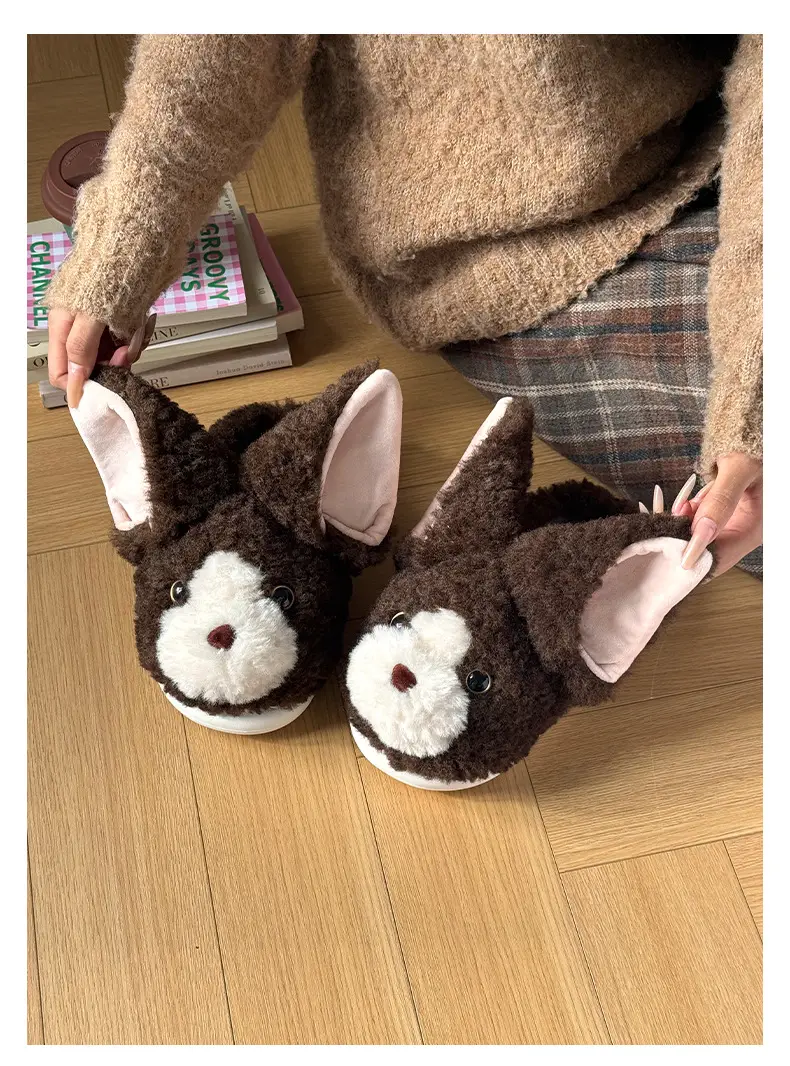 Nanbo Wandevan Plush Cotton Slippers for Women, New Style for Home Indoor Use, Cute Kitten Design, Warm and Non-Slip, Girly Style for Winter — feature 8