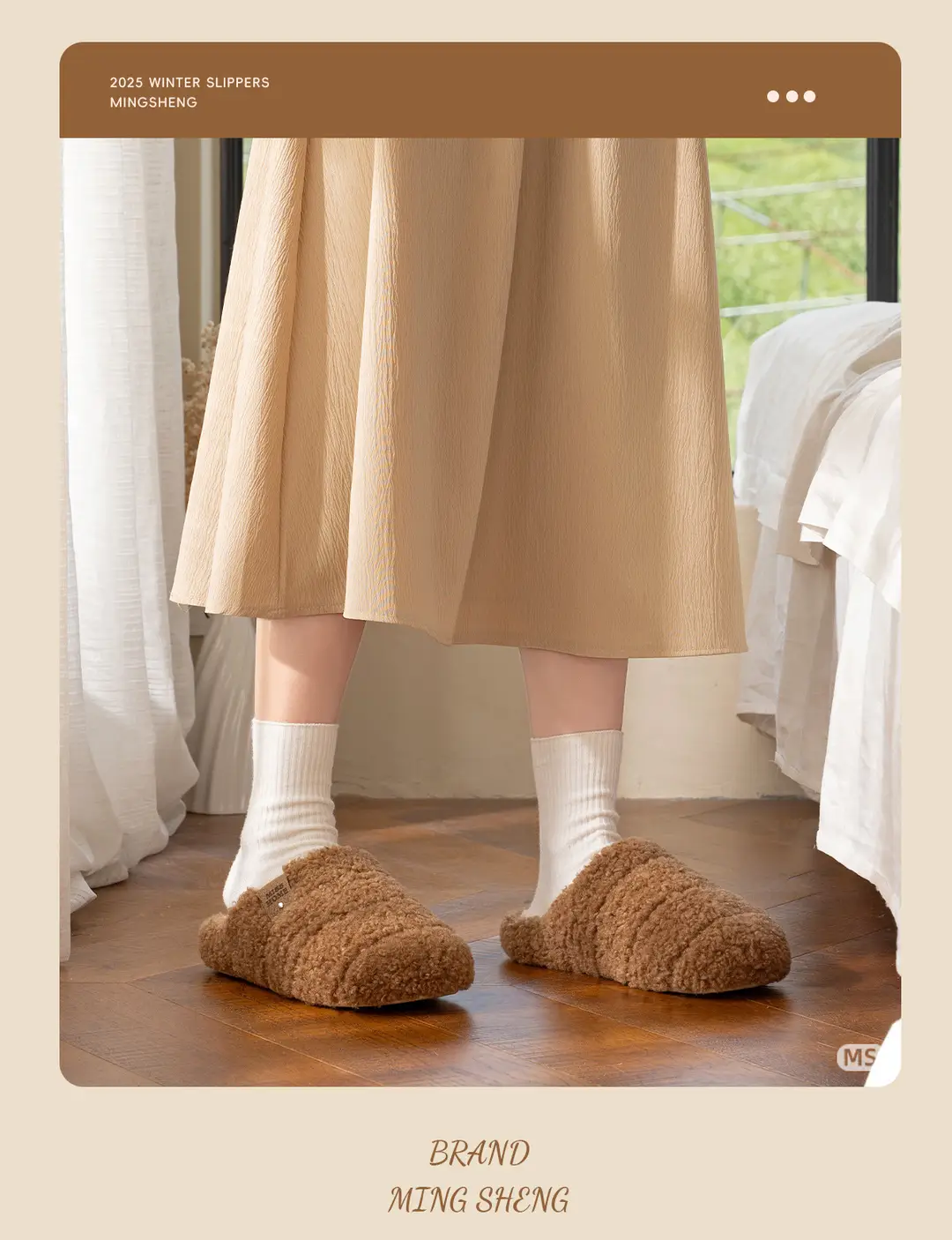 Plush Cotton Slippers for Women, Suitable for Autumn and Winter, 2025 New Model, Couple's Non-Slip Indoor Warm Home Slippers — feature 8
