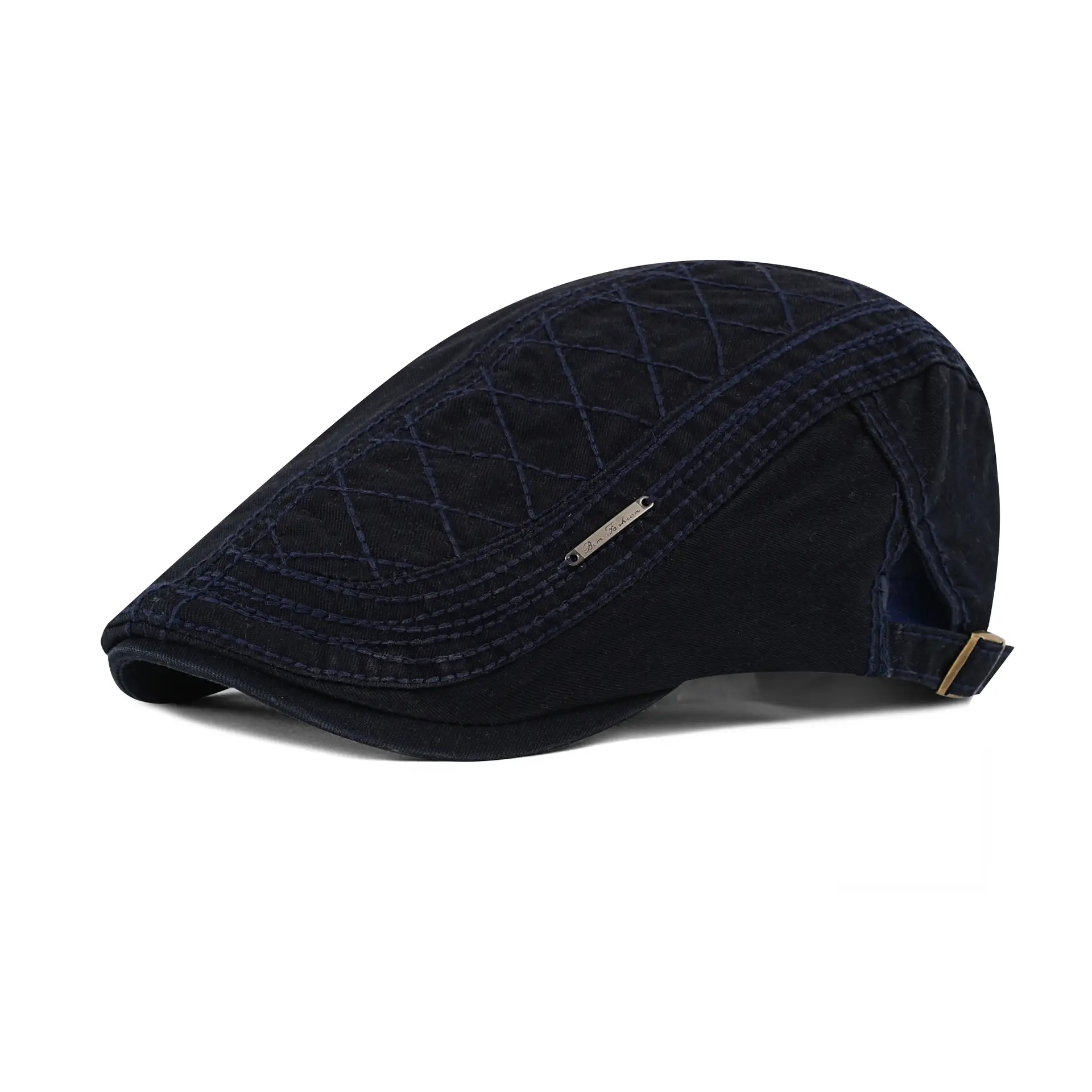 Men's Korean Style Cotton Beret Hat Olive Green - Image 9